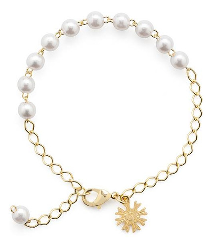 Lembrança Pulseira Dezena Pérola Madrinha Laço Eterno