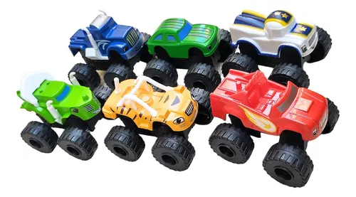 6 Carrinhos De Fricçao de corrida Blaze Monster Machine Racer Brinquedo