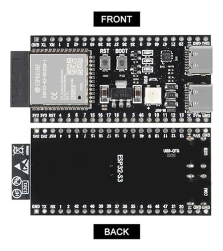 Placa De Desarrollo Esp32-s3-devkitc-1-n16r8 Con Wifi + Ble