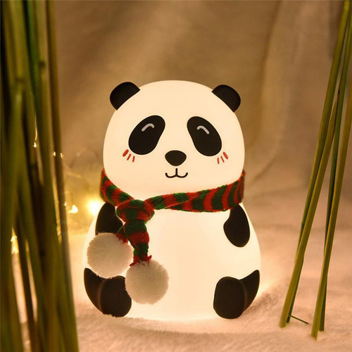 Silicona Led Sensor Táctil Luz Nocturna Linda Panda