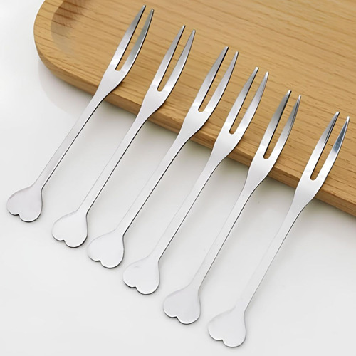 12 Mini Garfinho Talher Petisco Aperitivo Fondue Buffet Inox