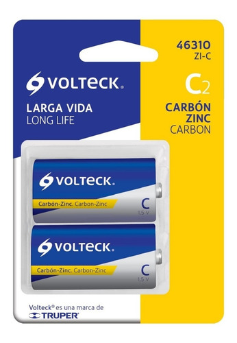 Imagen 2 de 4 de Pila Zinc-carbon C Voltech 46310