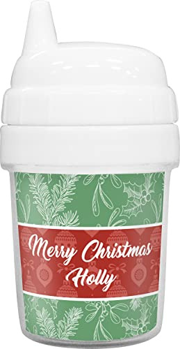 Vaso Antigoteo Navideño Con Nombre Holly