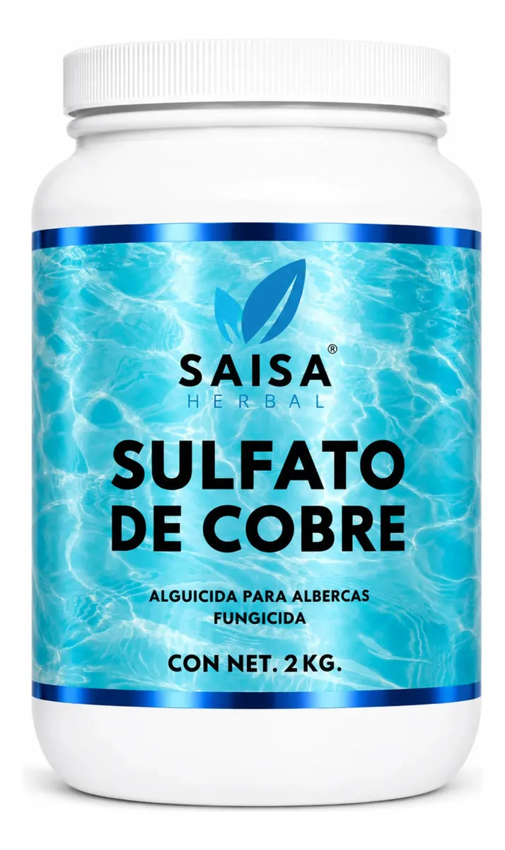 Sulfato De Cobre 2 Kg | Cuprosa Alta Pureza | Alguicidas Para Albercas | Fungicida | Elimina Algas Y Hongos | Limpiador De Albercas