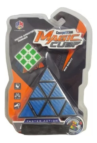 Imagen 3 de 6 de Cubo Magico Piramide Triangular 3x3 Con Mini Cubo 3x3