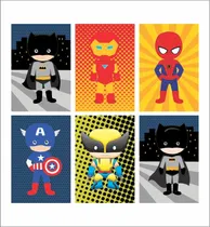 Comprar 10 Placas Decorativas Em Mdf Super Heróis Marvel Baby
