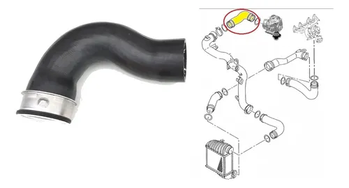 Manguera Tubo Superior Turbo Intercooler Bora Golf 1.9 Tdi