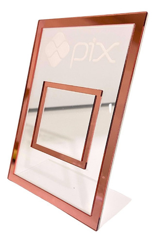 Placa Display Qrcode Pix Em Acrílico Personalizado 15x10cm