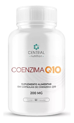 Coenzima Q10 Coq10 200mg Central Nutrition 60 Cápsulas Sabor Sem sabor