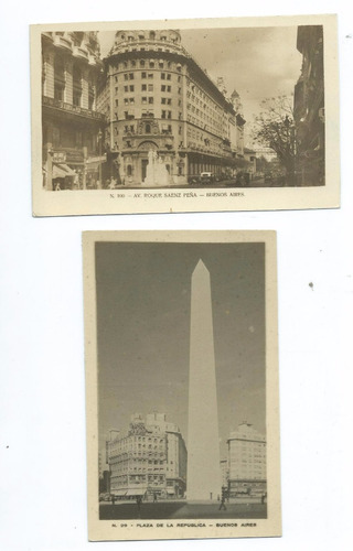 Antigua Tarjeta Postal Buenos Aires Obelisco Av R.saenz Peña