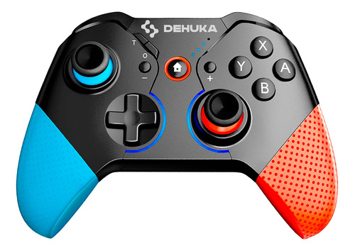 Joystick Inalambrico Compatible Nintendo Switch Dehuka Color Negro/Rojo/Celeste
