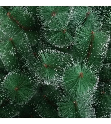 Árvore Pinheiro De Natal Luxo Cor Verde E Neve Flocos 2,10m 566 Galhos  A0621M - Chibrali