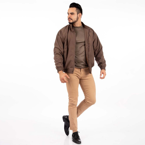 Casaca Legant Hombre Cuello Chino - Marrón Xxl