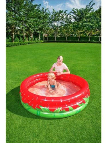 Imagen 7 de 9 de Pileta Inflable Bestway 51145 Frutilla 3 Aros 390 Lt