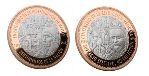 Medalla Bimetalica Conmemorativa Ind. Y Rev. Nueva Encapsula