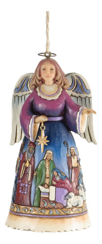 Jim Shore Heartwood Creek Angel Con Adorno Colgante De Resin