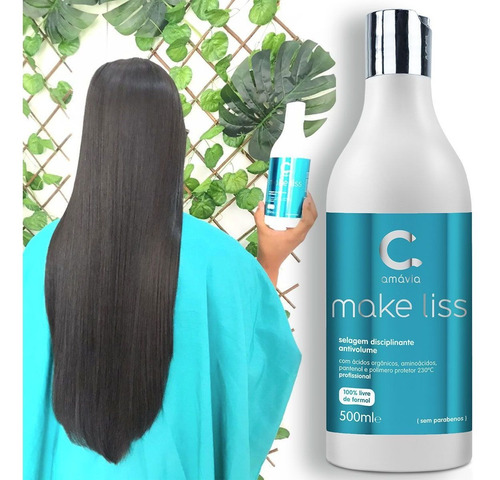Make Liss Amavia Selagem Cosmético Cabelo Liso Alisamento