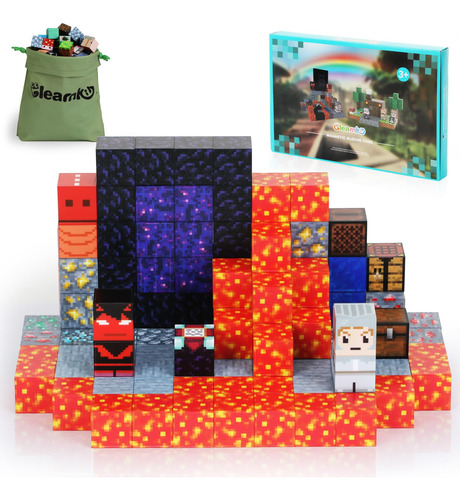 Juguetes De Construcción Gleamkid Con Bloques Magnéticos, 11