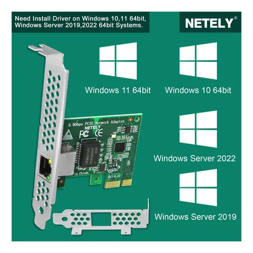 Netely Pcie 25gbps Ethernet Adapter Para Pc De Escritorio Y