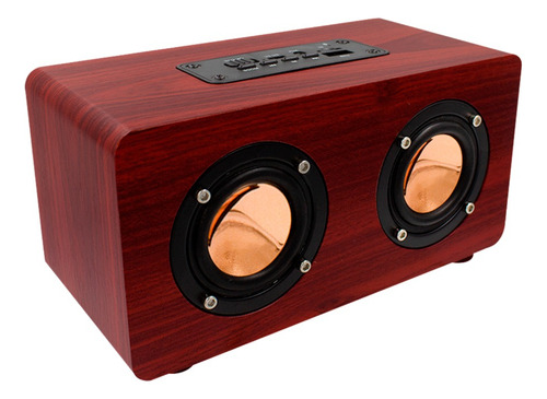 Bocina Bluetooth Radio Vintage Retro Recargable Portatil Color Marrón