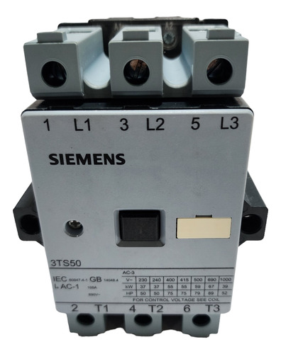 Siemens Contator Trifásico 220v 3ts50 22-0an2 2na+2nf