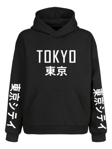 Sudadera Capucha Tokyo Letras Japonesas Con Envio