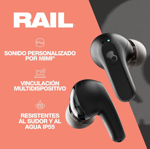 Audífonos Inalámbricos Skullcandy Rail In-ear Con Alexa