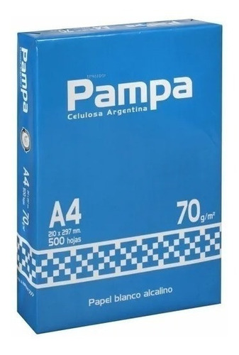 Imagen 1 de 1 de Resma Pampa A4 multifunción de 500 hojas de 70g color blanco de 10 unidades por pack