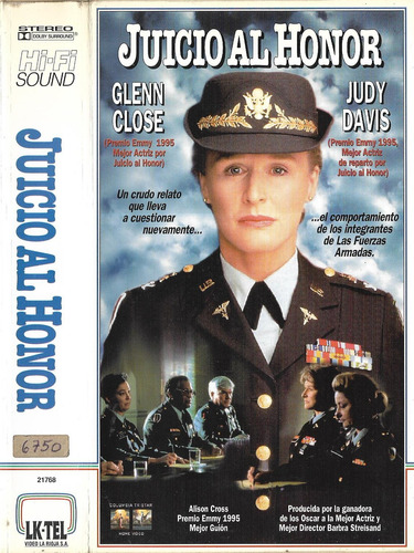 Juicio Al Honor Vhs Glenn Close Judy Davis 1995