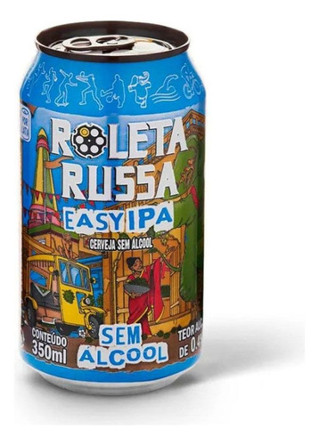 Cerveja Roleta Russa EASY IPA Sem Álcool - Lata 350 ML