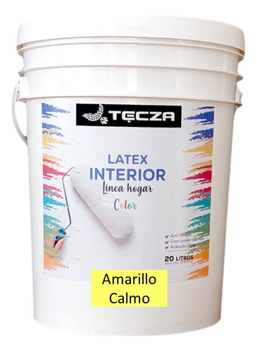 Látex Interior Linea Hogar Colores Preparados 20 Lts Tecza