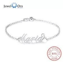 Jewelora-pulsera De Plata De Ley 925 Con Nombre Personalizad