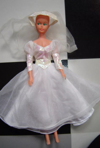 Sindy/susi Vestido Branco De Noiva Pedigree 1970