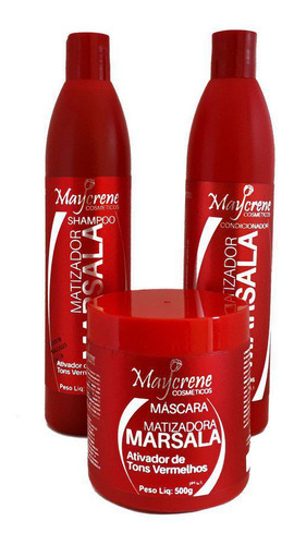  Shampoo Matizador Marsala 500ml - Vermelho Hidratado