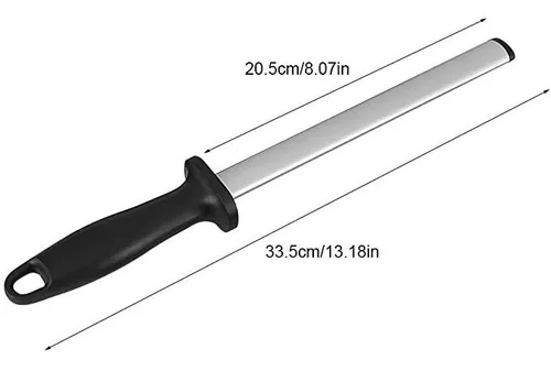  Kota Japan - Chaira afiladora de cuchillos Diamond de acero de  carbono de 12 pulgadas, Para cocina, hogar o caza