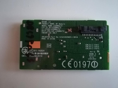 Modulo Wifi Lgsbwac72 Para Televisor LG 55uj6580 Desarme