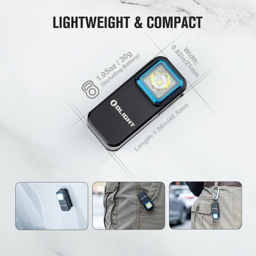 Linterna Edc Olight Oclip 300 Lúmenes Usb C Compacta