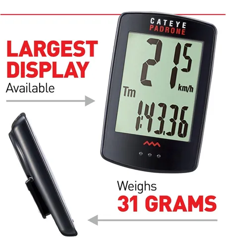 Cat Eye Padrone Wireless Bike Computer White