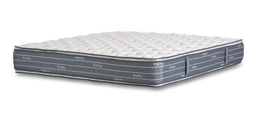 Imagen 1 de 3 de Colchón Queen de resortes La Cardeuse Bonelltop gris - 140cm x 190cm x 31cm con doble pillow top