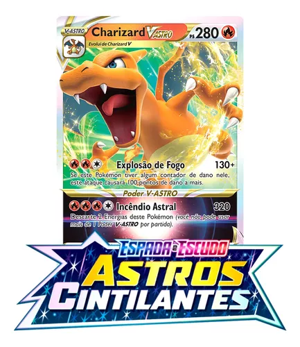 Carta Pokémon Charizard V Astro Astros Cintilantes Original