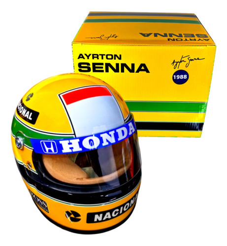 Casco Formula 1 Ayrton Senna Mclaren 1988 Coleccion 1:2