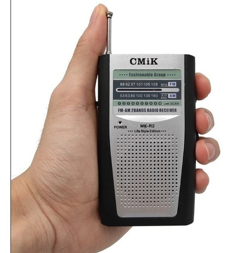 Radio  CMiK MK-R2 analógico portátil color negro