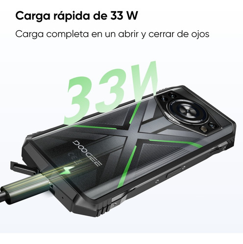 Celular Doogee S Cyber Pro Dual Sim 512 Gb Rom 12 Gb Ram Smartphone Cámara Principal De 50 Mp Pantalla Ips De 6.6 120hz Helio G100 33w Carga Rápida