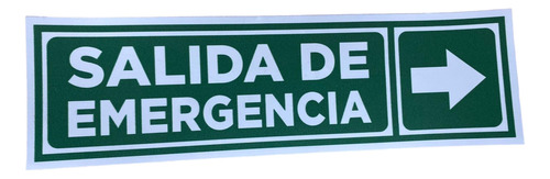 Cartel Indicador Salida C/flecha A La Derecha Adhesivo