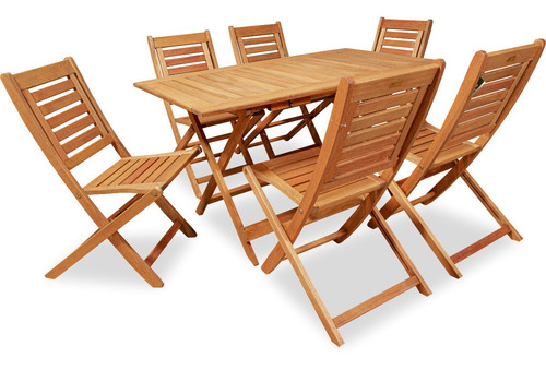 Mesa Plegable Madera 1.40x80 Ecomadera (opc Sillas) - Envio