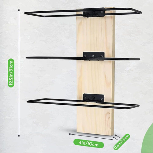 Estante Para Vino De Montaje En Pared Con Color Madera