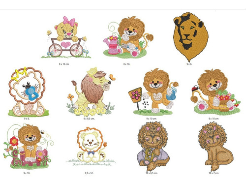 53 Matrices P/ Maquinas De Bordar Animales / Leon /leones