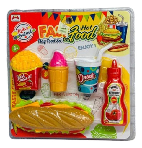 Comida Rapida Set Cocinita Infantil Blister Plastico ( )