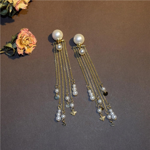 Pendientes Largos Con Borlas Para Mujer, Elegantes Y Lujosos