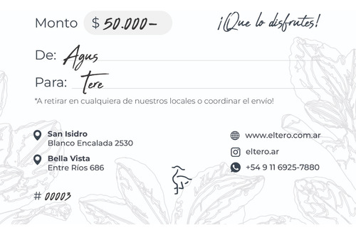 Gift Card $50.000